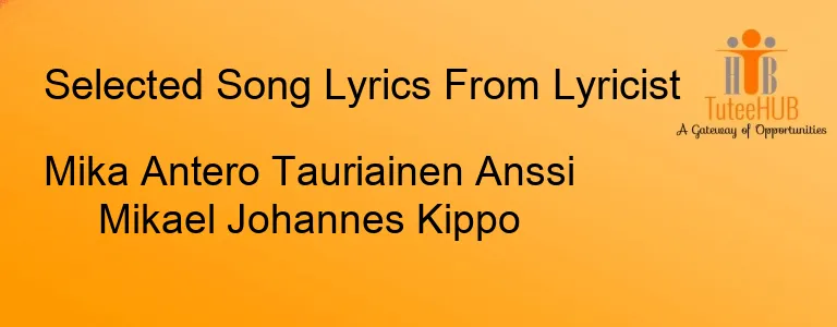 Mika Antero Tauriainen Anssi Mikael Johannes Kippo