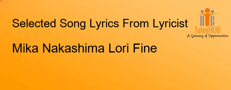 Mika Nakashima Lori Fine