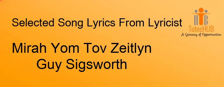 Mirah Yom Tov Zeitlyn Guy Sigsworth