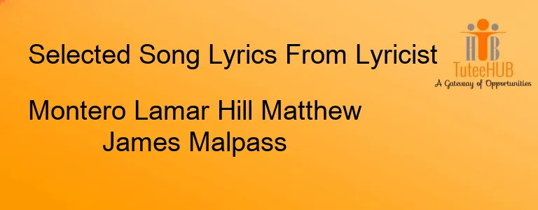 Montero Lamar Hill Matthew James Malpass