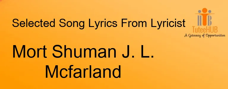 Mort Shuman J. L. Mcfarland