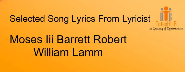 Moses Iii Barrett Robert William Lamm