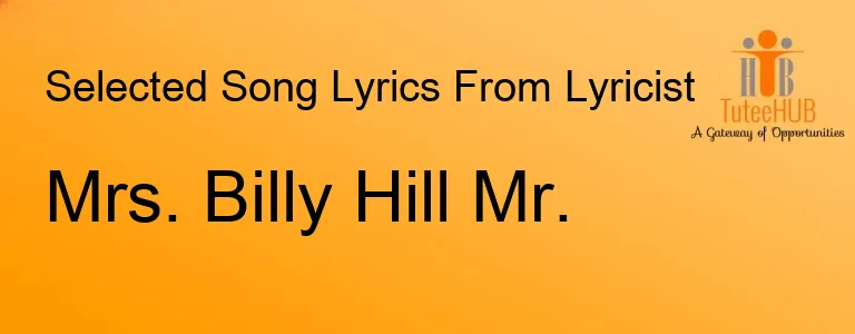 Mrs. Billy Hill Mr.