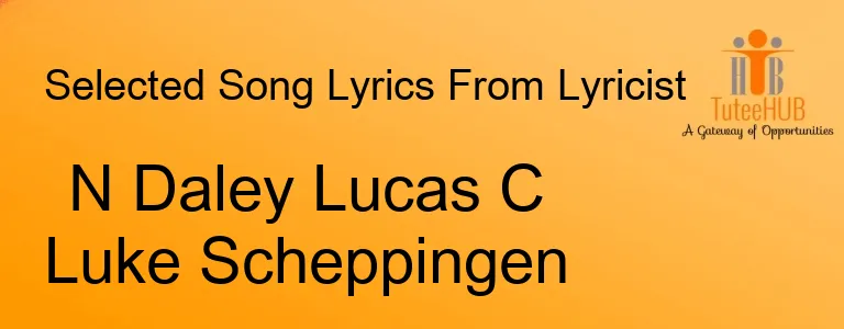 N Daley Lucas C Luke Scheppingen