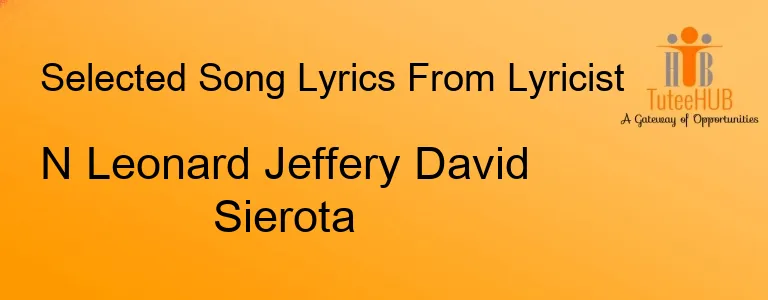 N Leonard Jeffery David Sierota