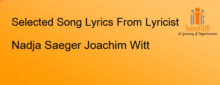 Nadja Saeger Joachim Witt