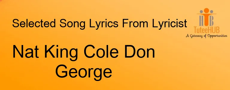 Nat King Cole Don George