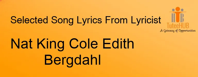 Nat King Cole Edith Bergdahl