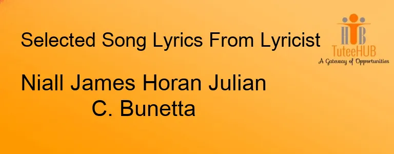 Niall James Horan Julian C. Bunetta
