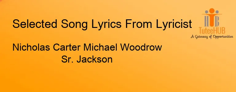 Nicholas Carter Michael Woodrow Sr. Jackson