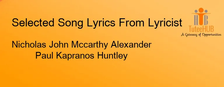 Nicholas John Mccarthy Alexander Paul Kapranos Huntley