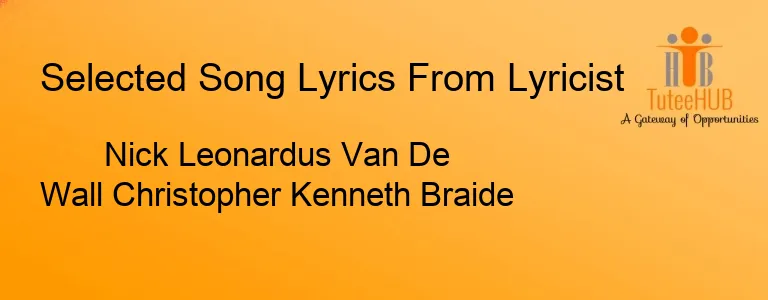 Nick Leonardus Van De Wall Christopher Kenneth Braide