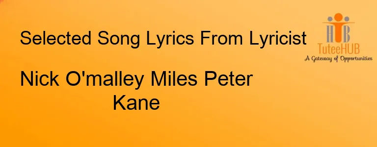 Nick O'malley Miles Peter Kane