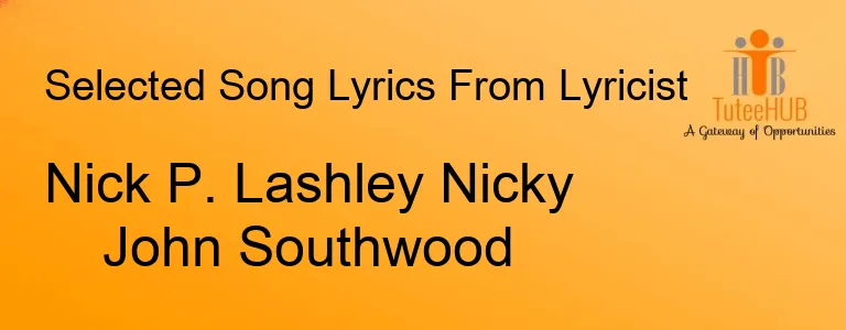 Nick P. Lashley Nicky John Southwood