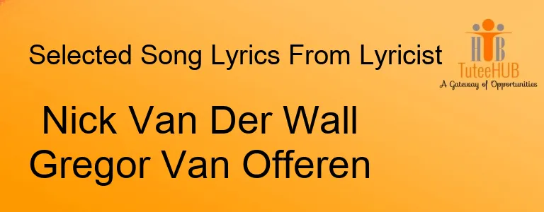 Nick Van Der Wall Gregor Van Offeren