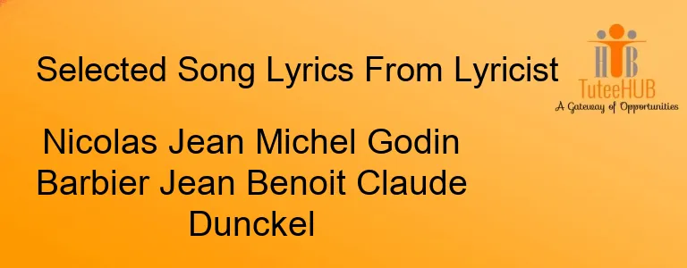 Nicolas Jean Michel Godin Barbier Jean Benoit Claude Dunckel