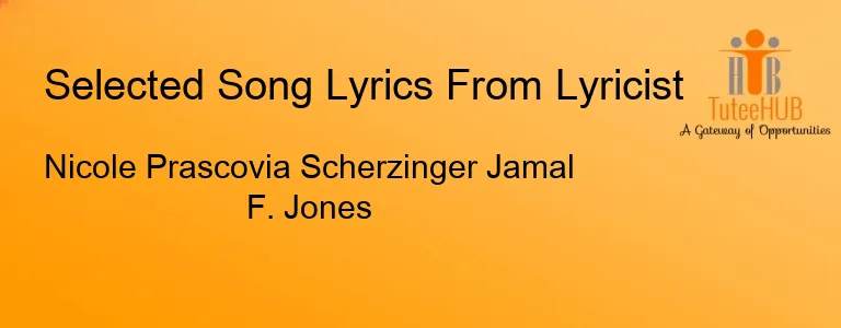 Nicole Prascovia Scherzinger Jamal F. Jones