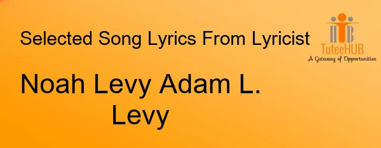 Noah Levy Adam L. Levy