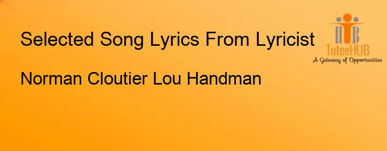 Norman Cloutier Lou Handman