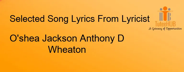 O'shea Jackson Anthony D Wheaton