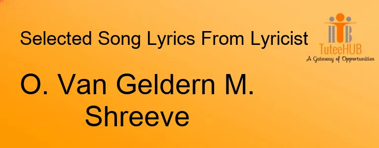 O. Van Geldern M. Shreeve