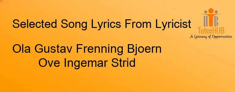 Ola Gustav Frenning Bjoern Ove Ingemar Strid