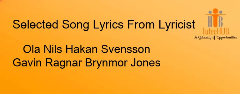 Ola Nils Hakan Svensson Gavin Ragnar Brynmor Jones