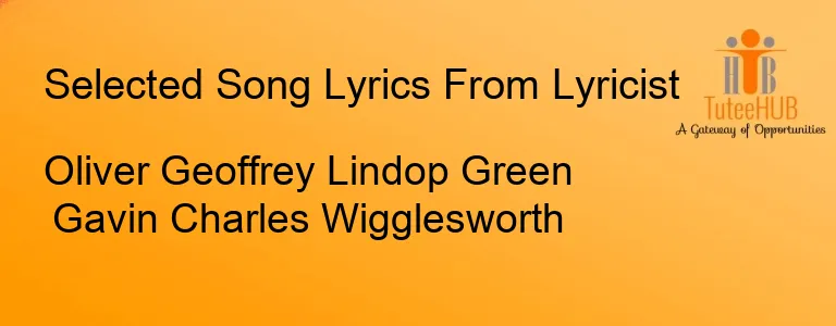 Oliver Geoffrey Lindop Green Gavin Charles Wigglesworth