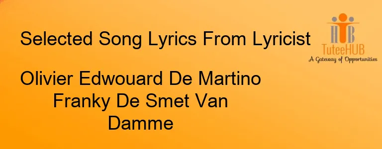 Olivier Edwouard De Martino Franky De Smet Van Damme