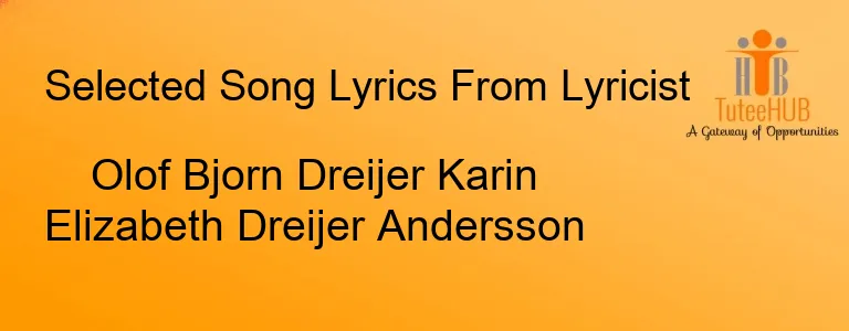 Olof Bjorn Dreijer Karin Elizabeth Dreijer Andersson