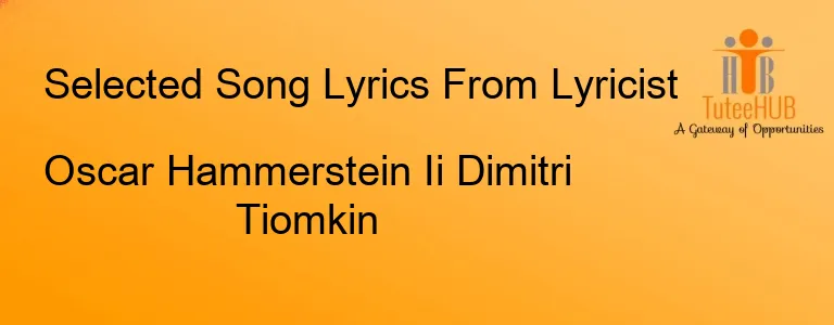 Oscar Hammerstein Ii Dimitri Tiomkin