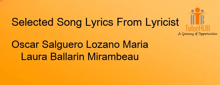 Oscar Salguero Lozano Maria Laura Ballarin Mirambeau