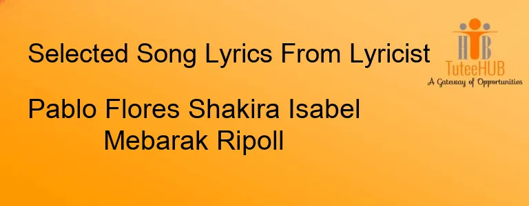 Pablo Flores Shakira Isabel Mebarak Ripoll