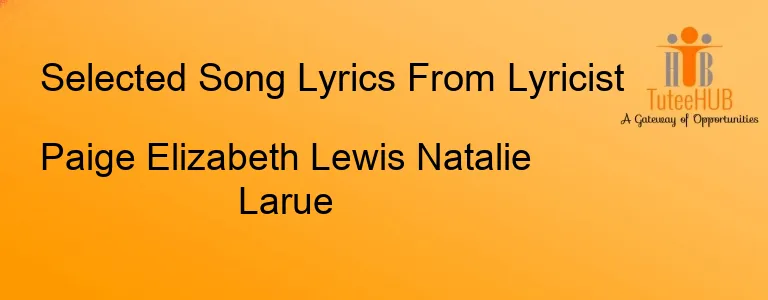 Paige Elizabeth Lewis Natalie Larue