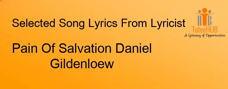 Pain Of Salvation Daniel Gildenloew