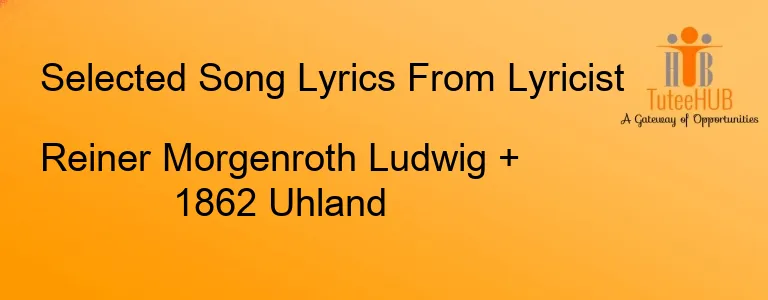 Reiner Morgenroth Ludwig + 1862 Uhland