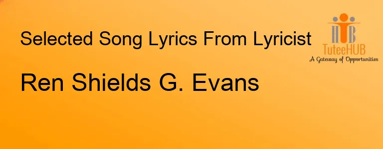 Ren Shields G. Evans