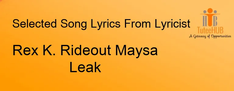 Rex K. Rideout Maysa Leak