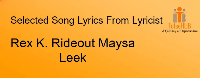 Rex K. Rideout Maysa Leek