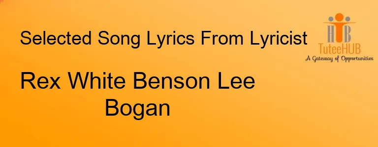 Rex White Benson Lee Bogan