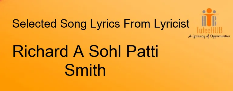 Richard A Sohl Patti Smith