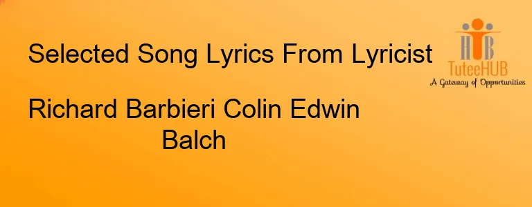 Richard Barbieri Colin Edwin Balch