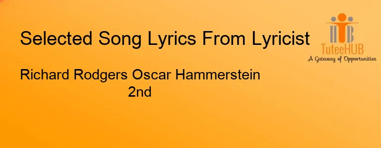 Richard Rodgers Oscar Hammerstein 2nd