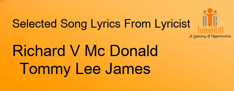Richard V Mc Donald Tommy Lee James