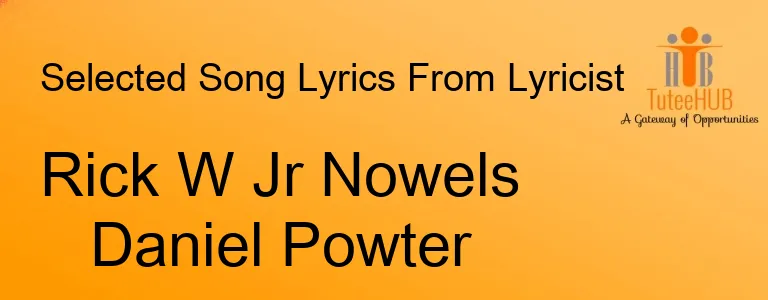 Rick W Jr Nowels Daniel Powter