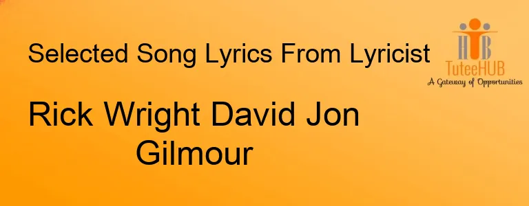 Rick Wright David Jon Gilmour