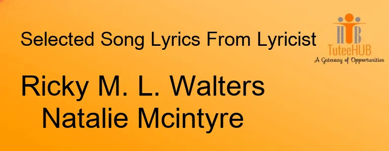 Ricky M. L. Walters Natalie Mcintyre