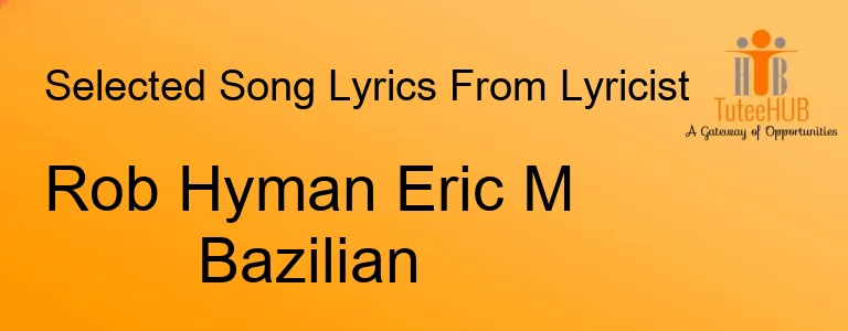 Rob Hyman Eric M Bazilian