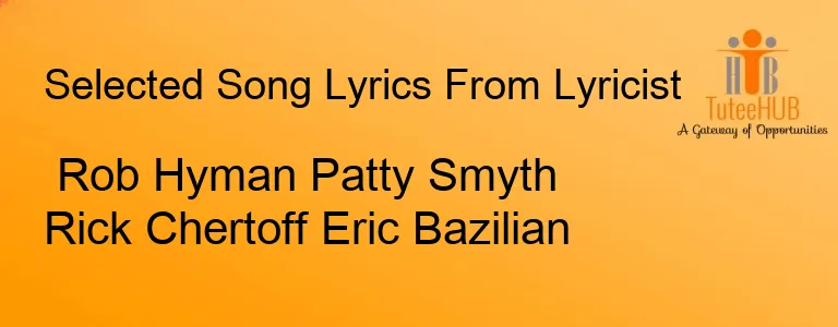 Rob Hyman Patty Smyth Rick Chertoff Eric Bazilian