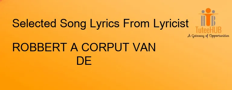 ROBBERT A CORPUT VAN DE